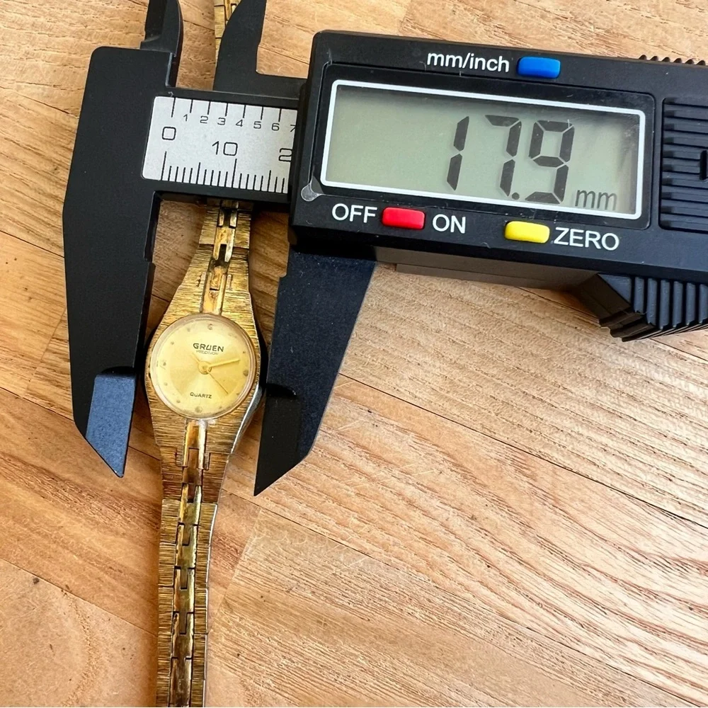 Vintage Gruen precision gold tone ladies dress watch NEW BATTERY